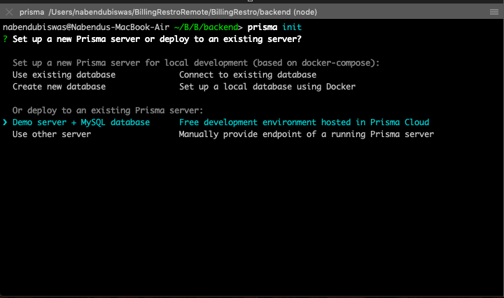 Select Demo Server