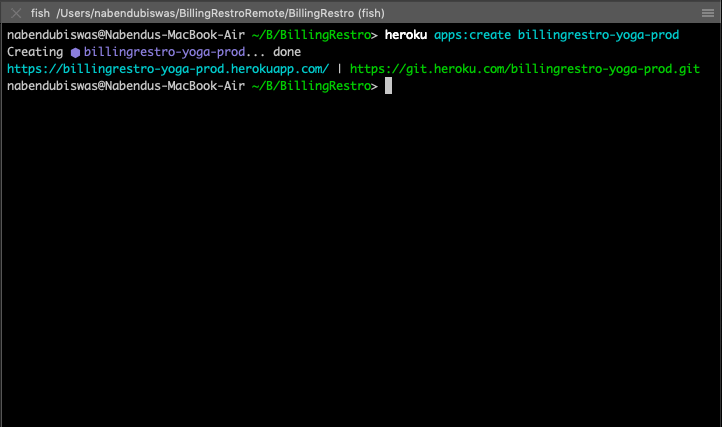 heroku create