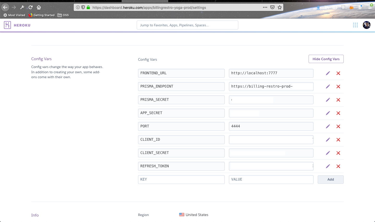 Config Vars