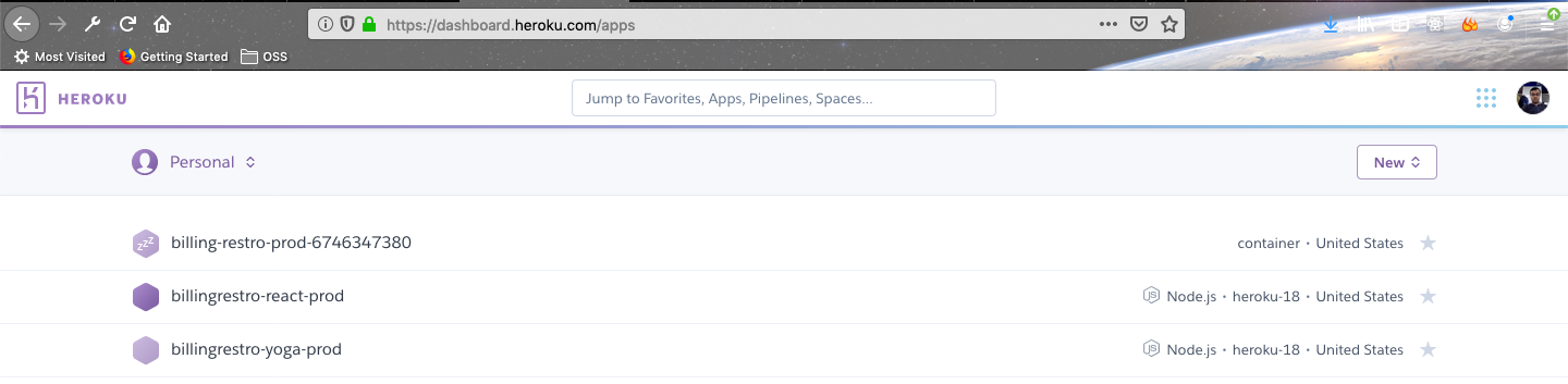 React app