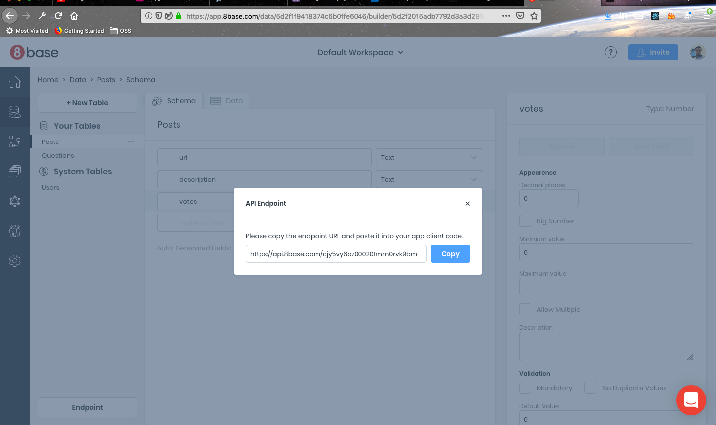 API endpoint