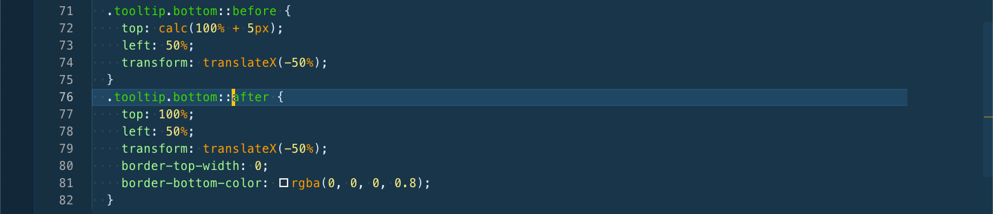 Tooltip bottom