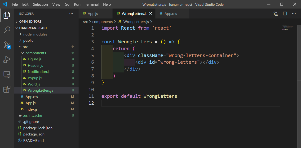 WrongLetters.js