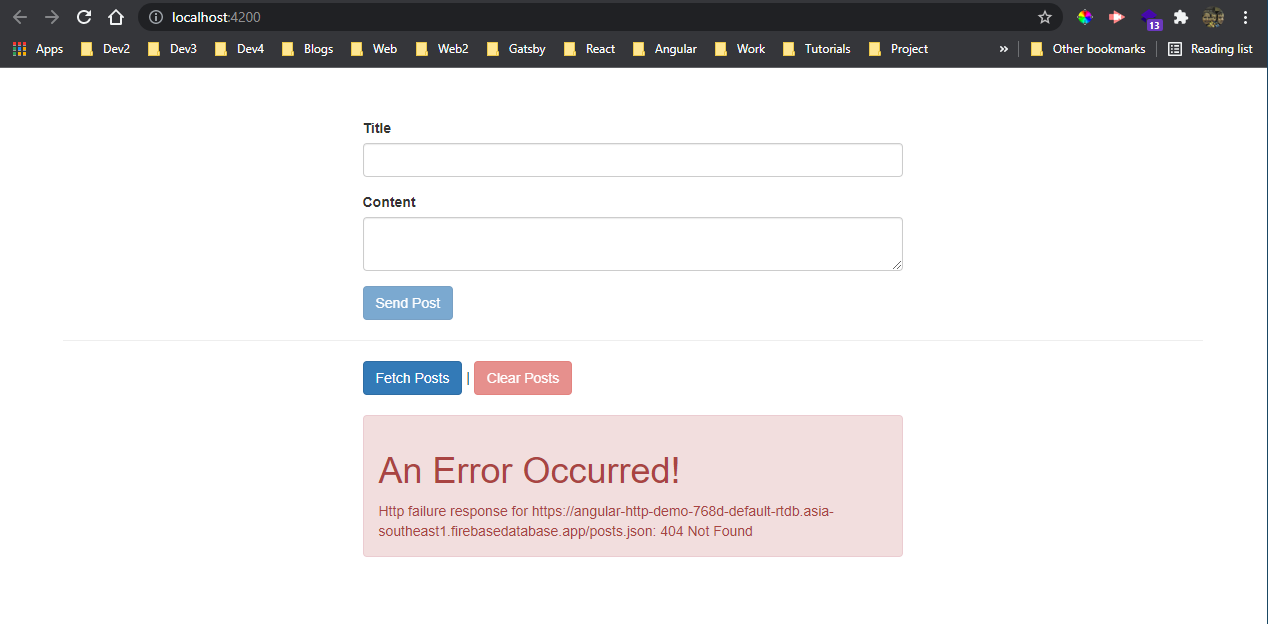 Error with message