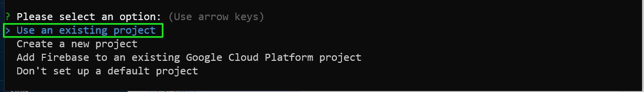 Use an existing project
