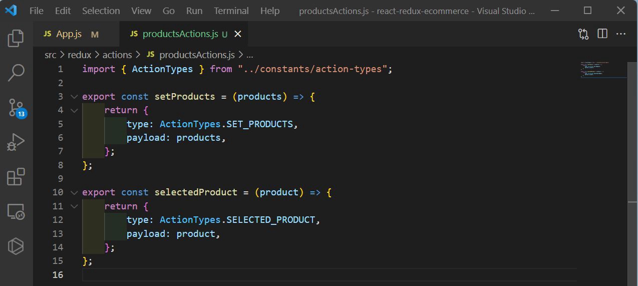 productsActions.js