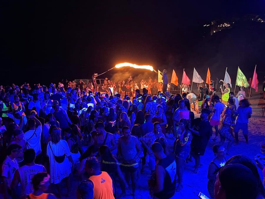 Full Moon Party panorama Koh Phangan