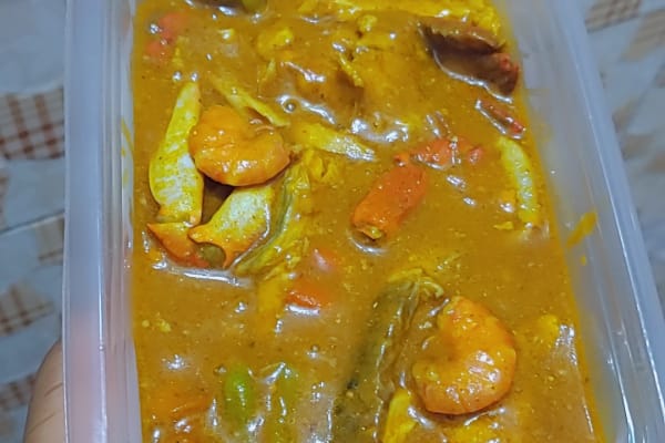 Assroukouin plus pâte telibo ( au poisson + kpanman+crabe+fromage)