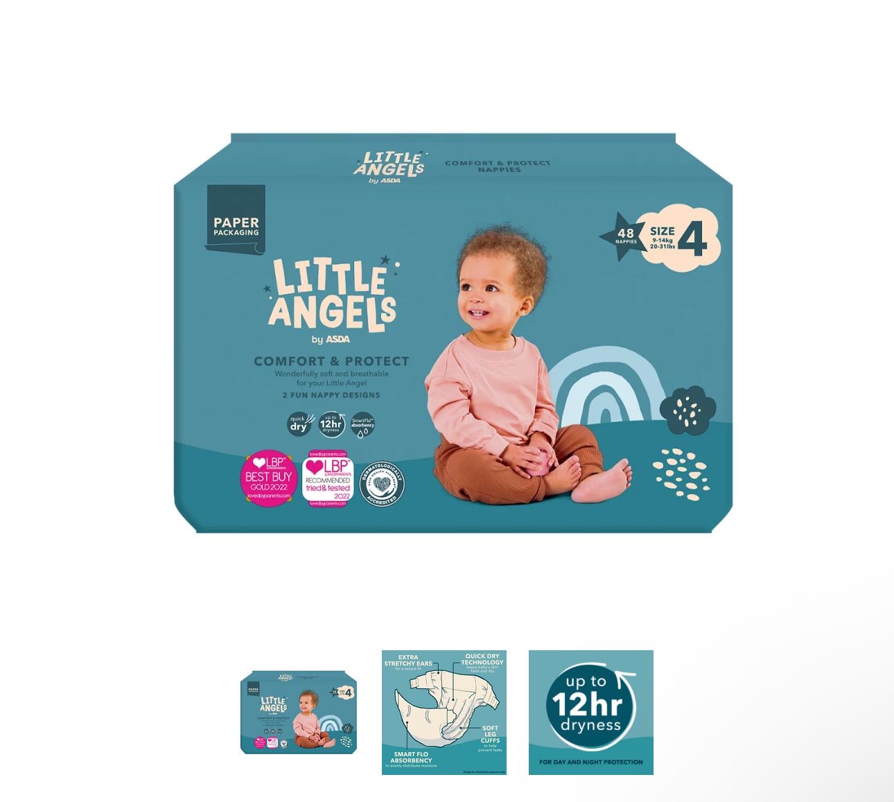 Little angels diaper sizes 4-7