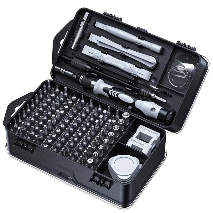 WakeView 122-in-1 Precision Screwdriver Set - Magnetic Laptop Repair Kit, 101 Bits, Ergonomic Handle, 0.5 kg