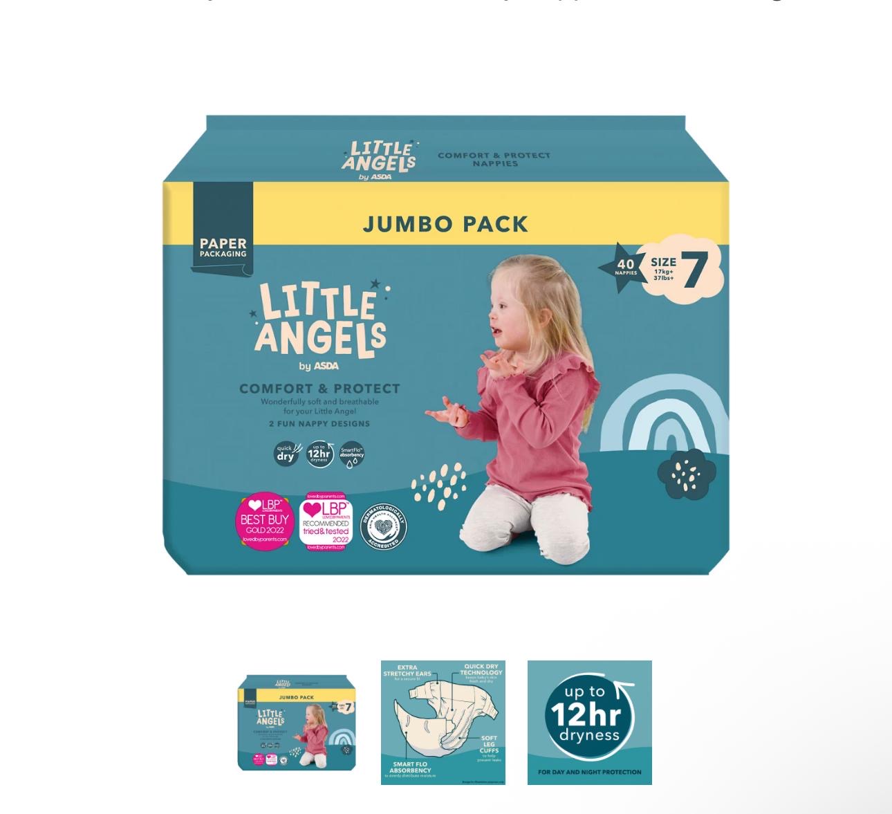 Little angels diaper sizes 4-7