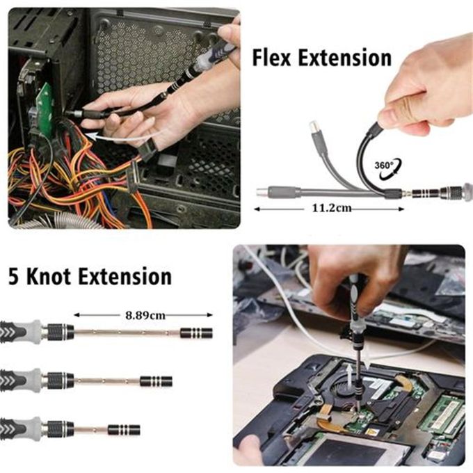 WakeView 122-in-1 Precision Screwdriver Set - Magnetic Laptop Repair Kit, 101 Bits, Ergonomic Handle, 0.5 kg