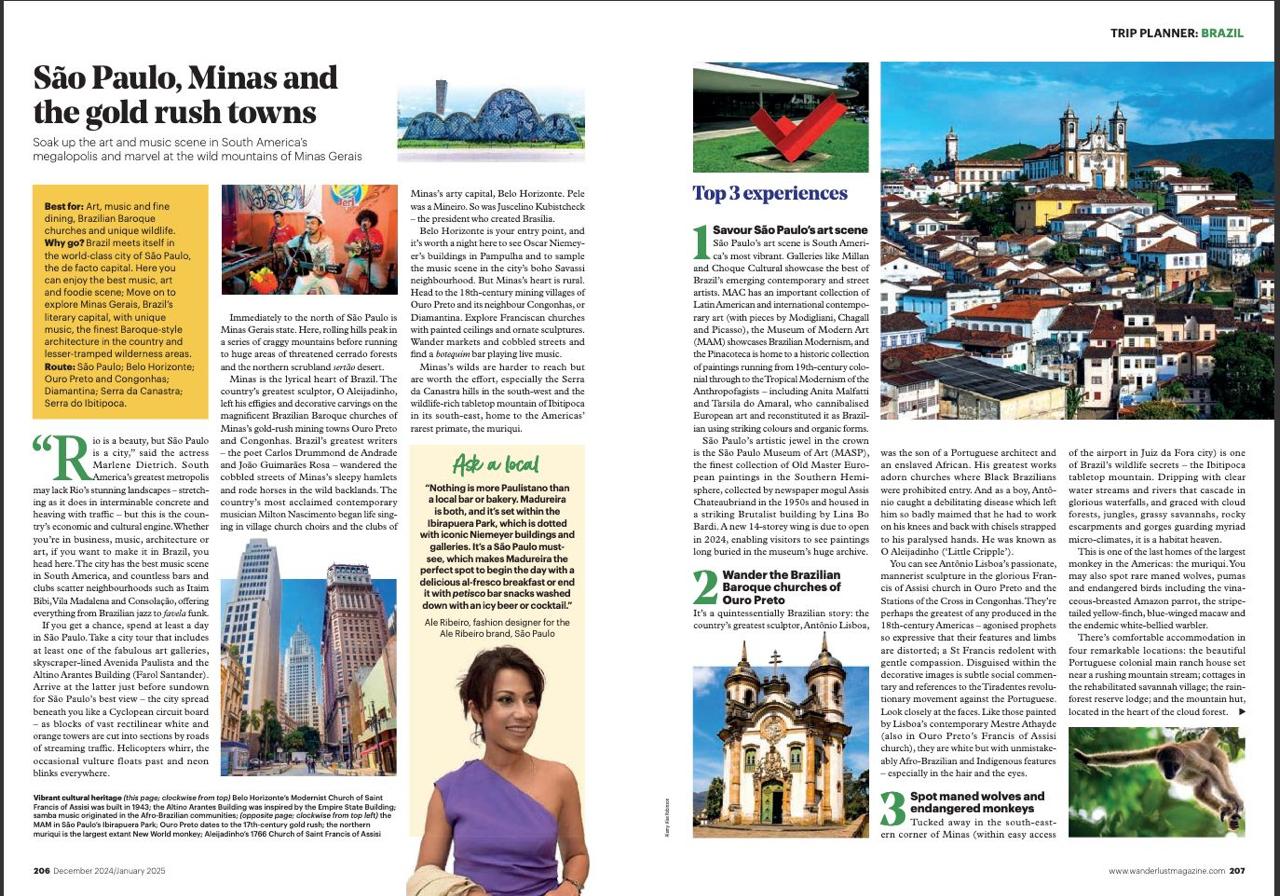 Revista Wanderlust destaca o Jardim da Amazônia - Page 1