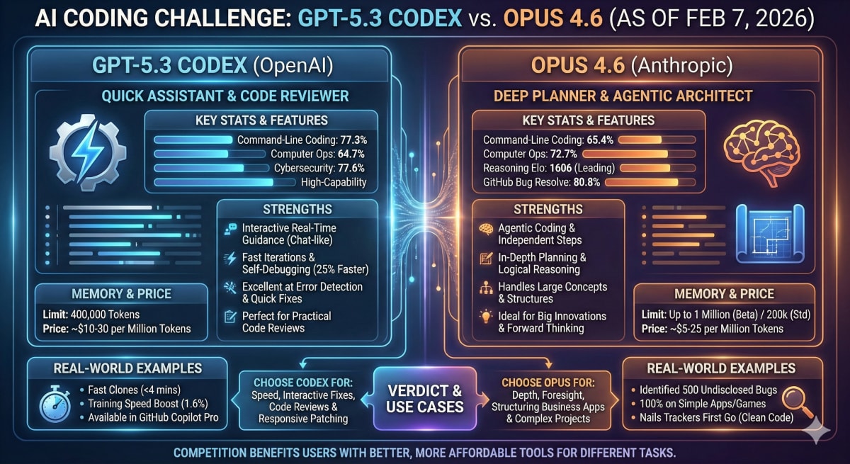 GPT-5.3 Codex and Opus 4.6