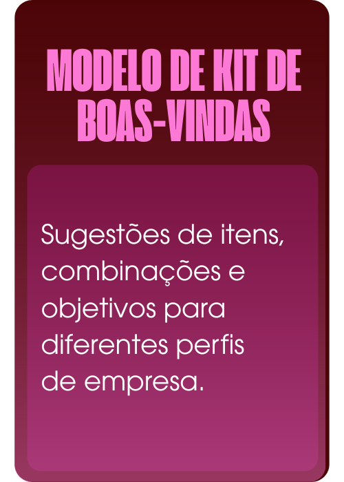 Modelo de kit de boas-vindas