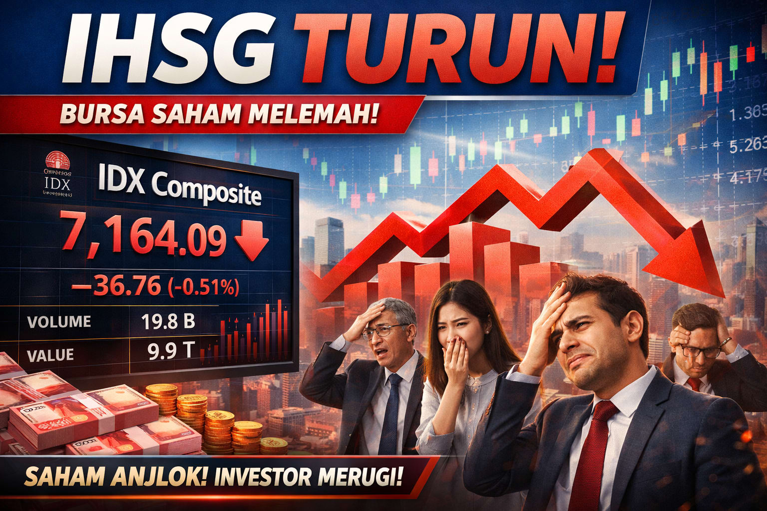IHSG Merosot 1,89% di Tengah Tekanan Jual Asing Senilai Rp 20 Triliun