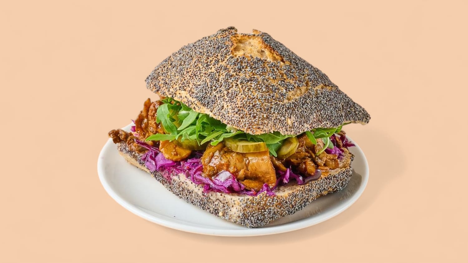 Belegtes Brötchen (Pilze)