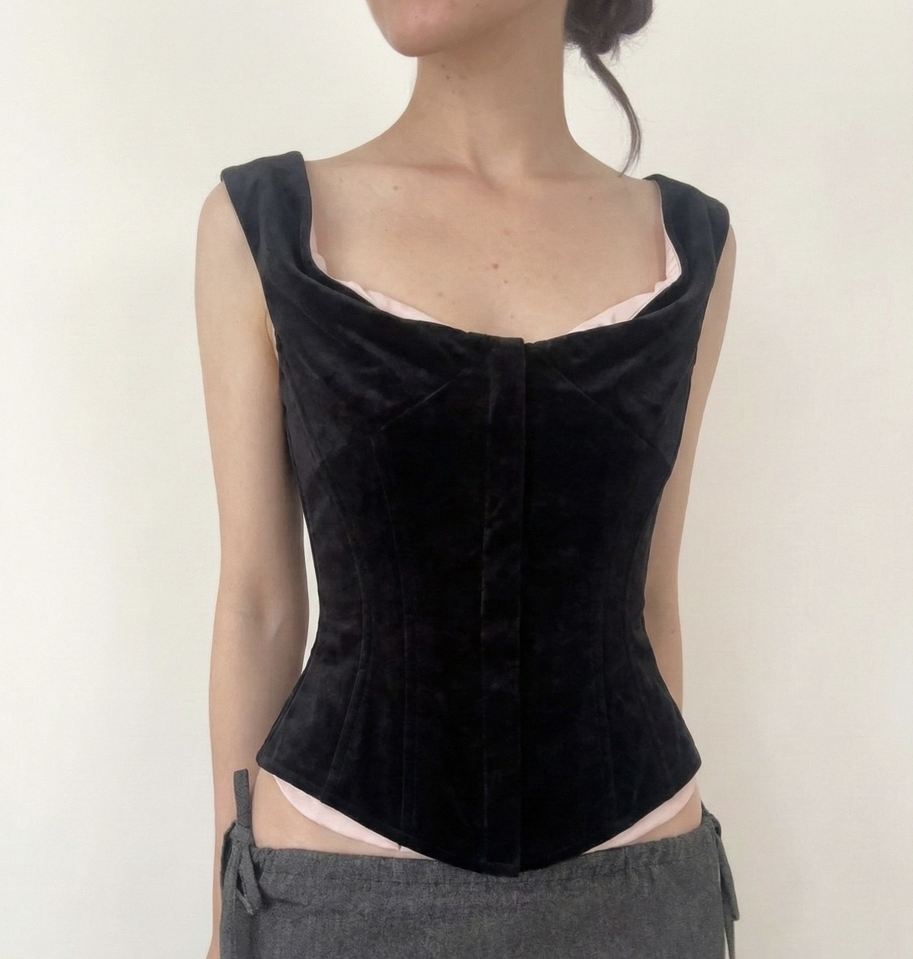 Model wearing the Soiee top