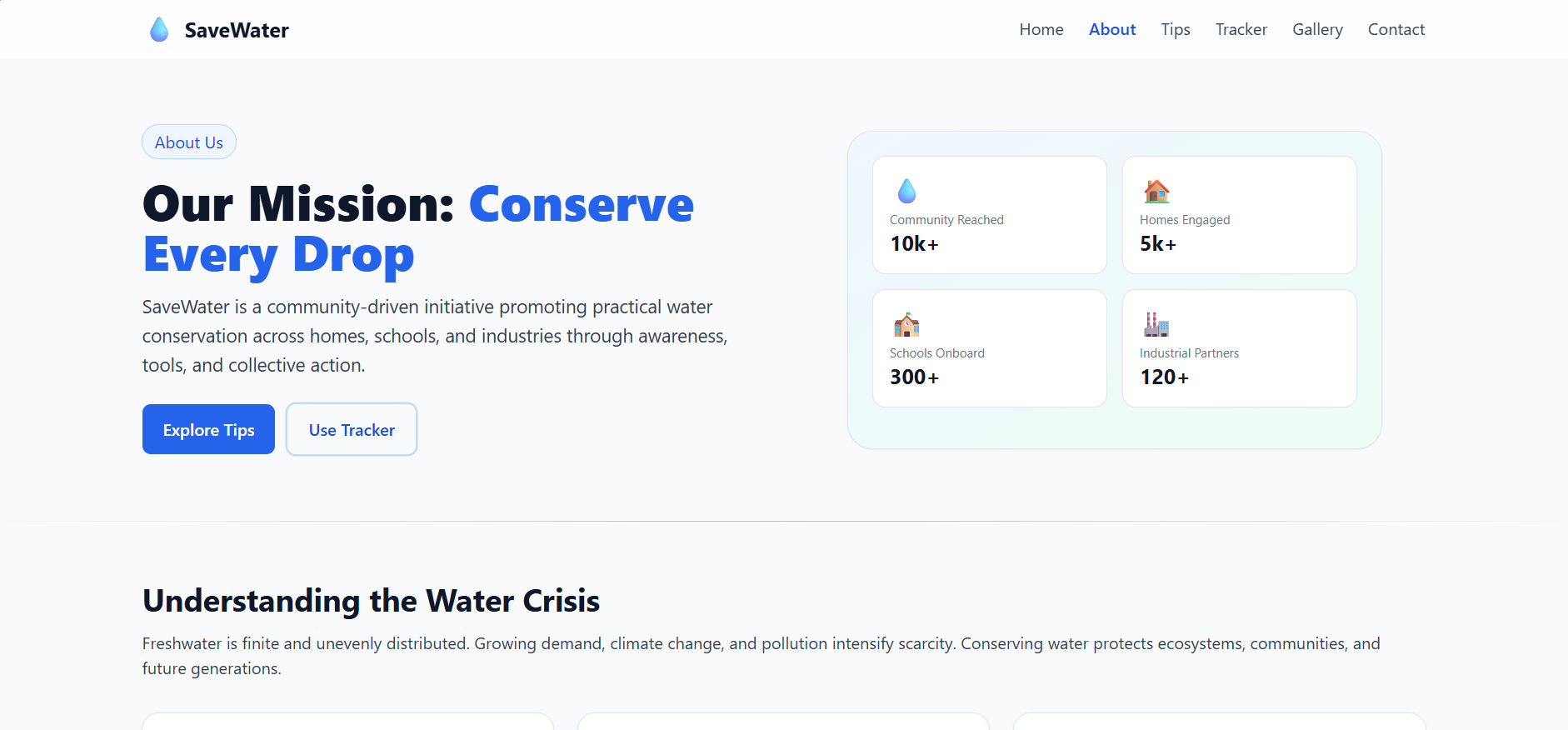 💧 SaveWater — Every Drop Counts