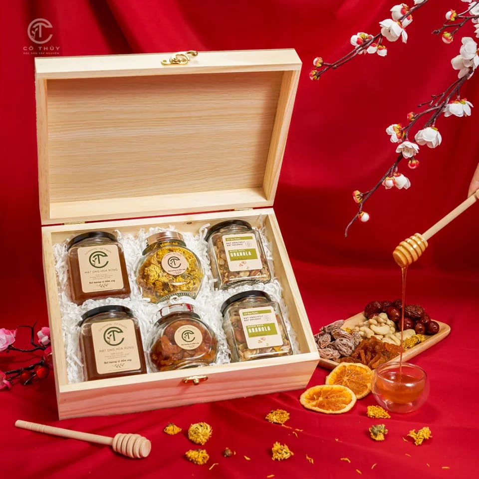 Set mật ong màu đỏ