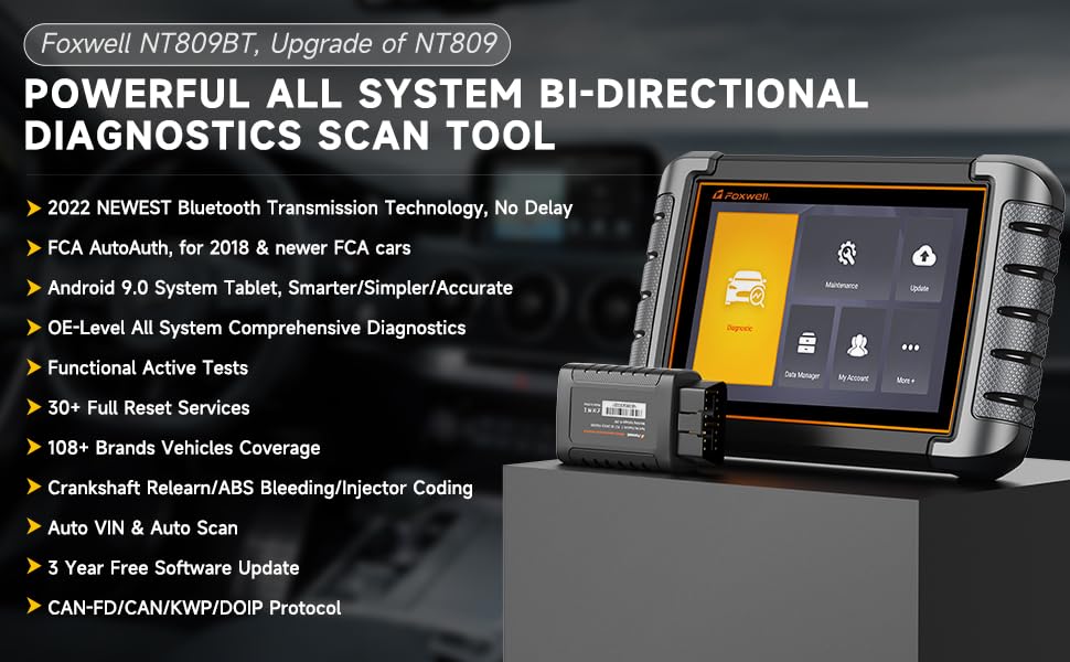 Meet the New Foxwell NT809BT OBD2 Bluetooth Scanner