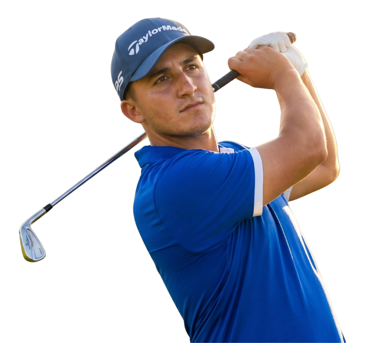 Mike Lascari swinging a golf club