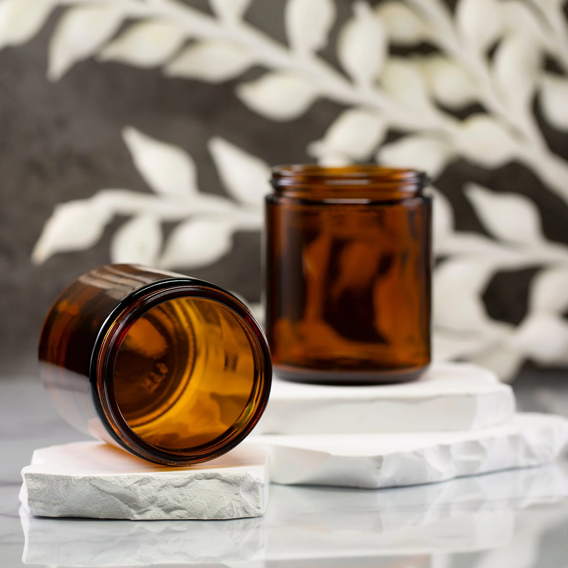 Amber Glass Jar