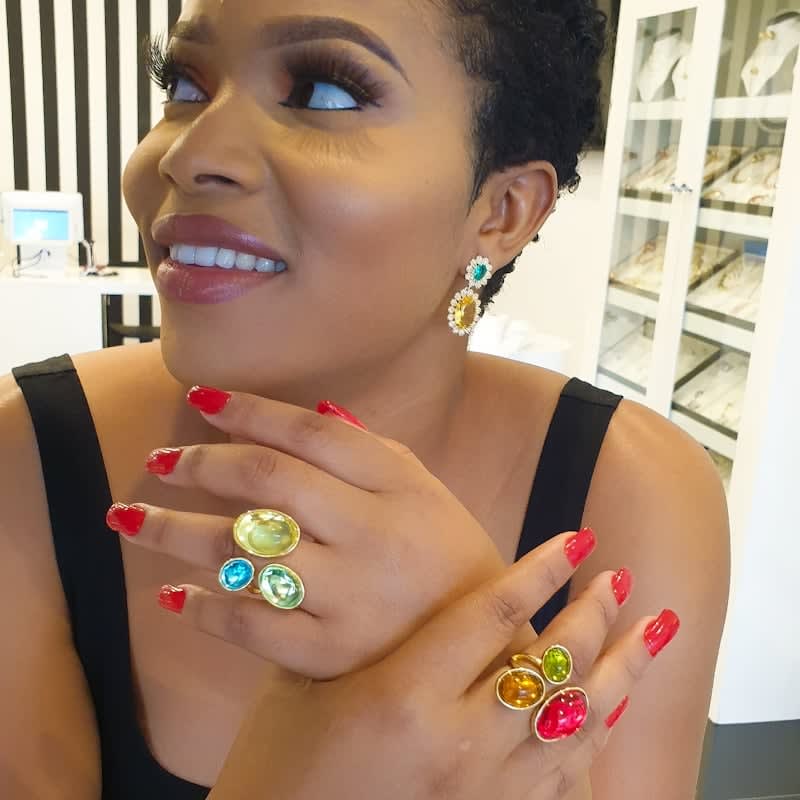 Multi Colour Stone Ring
