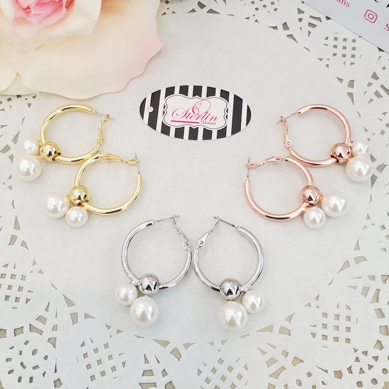 Pearl Loop Earrings