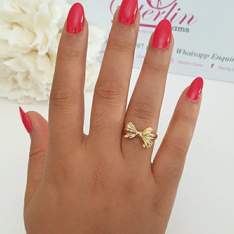 Gold Bow Ring