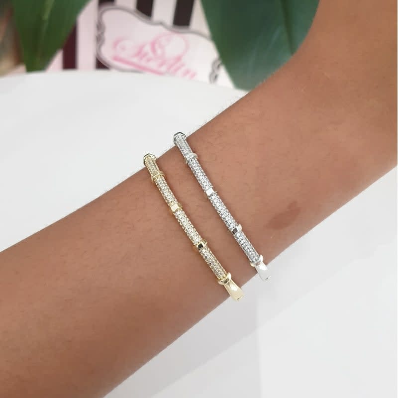 Quad Pave Segment Bangle