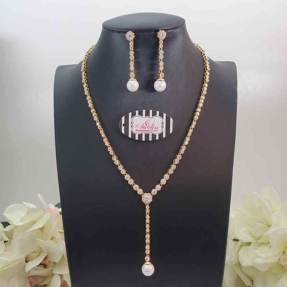 Y Drop Pearly Set