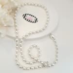Y Drop Pearl Necklace view 1