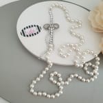 Shell pearl Bow Necklace view 4