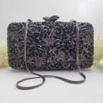 Black Rhinestone Clutch view 4