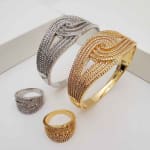 Knot Bangle n Ring Set view 1