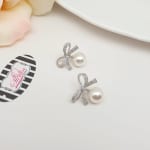 Ribbon n Pearl Earrings view 4