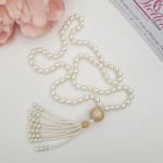 Crown Pearl Drop Necklace view 2