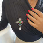 Silver Crest Brooch view 4