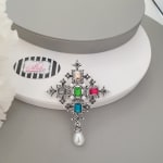 Silver Crest Brooch view 3