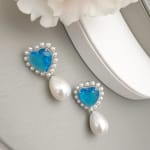 Stone Pearl Earrings view 2
