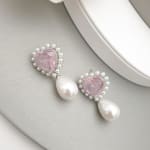 Stone Pearl Earrings view 3