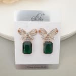 Stone Bow Earrings view 4