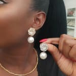 Pearl Flower Earrings view 4