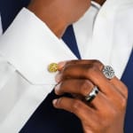 Gold Ball Cufflinks view 2