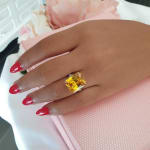 Rectangle Stone Ring view 3