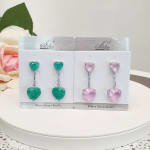 Obsidian Heart Earring view 1