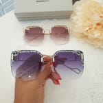 Crystal Rimless Sunglasses view 4