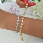 Half Stoned Link Bangle view 1