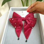 Stoned Bow Hair Clip view 3